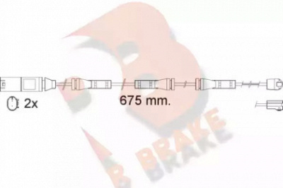 R BRAKE 610561rb -  Сигнализатор, износ тормозных колодок